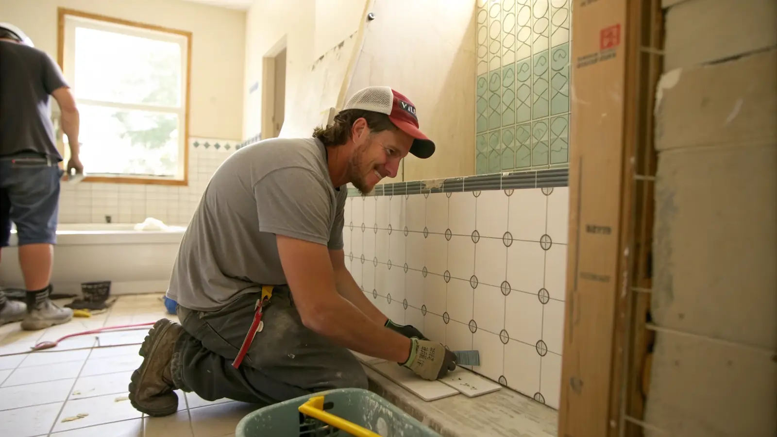 Bathroom Remodeling pro at work on a home project