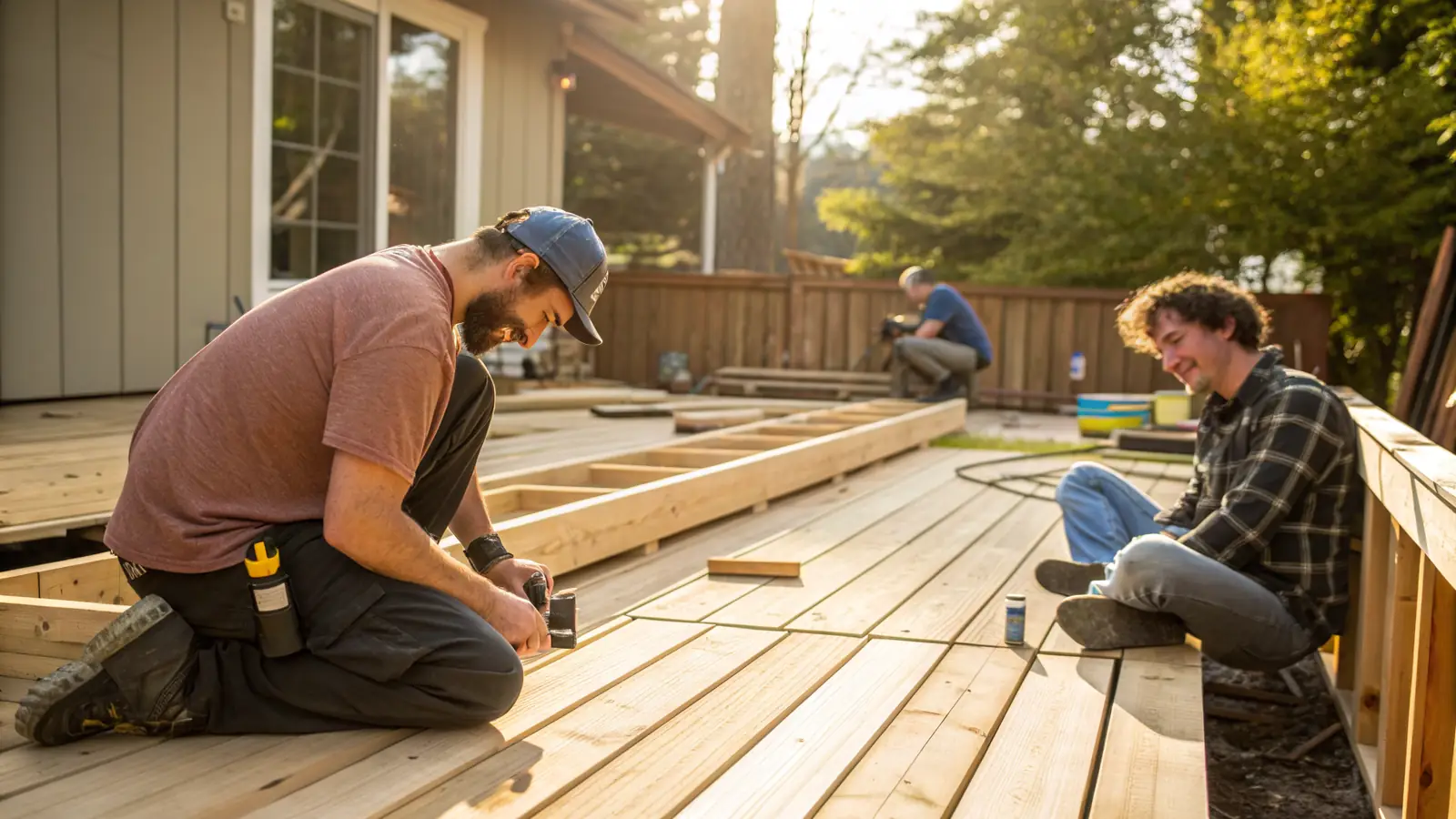 Decks & Patios pro at work on a home project