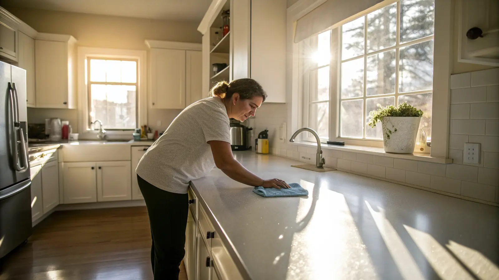 House Cleaning pro at work on a home project