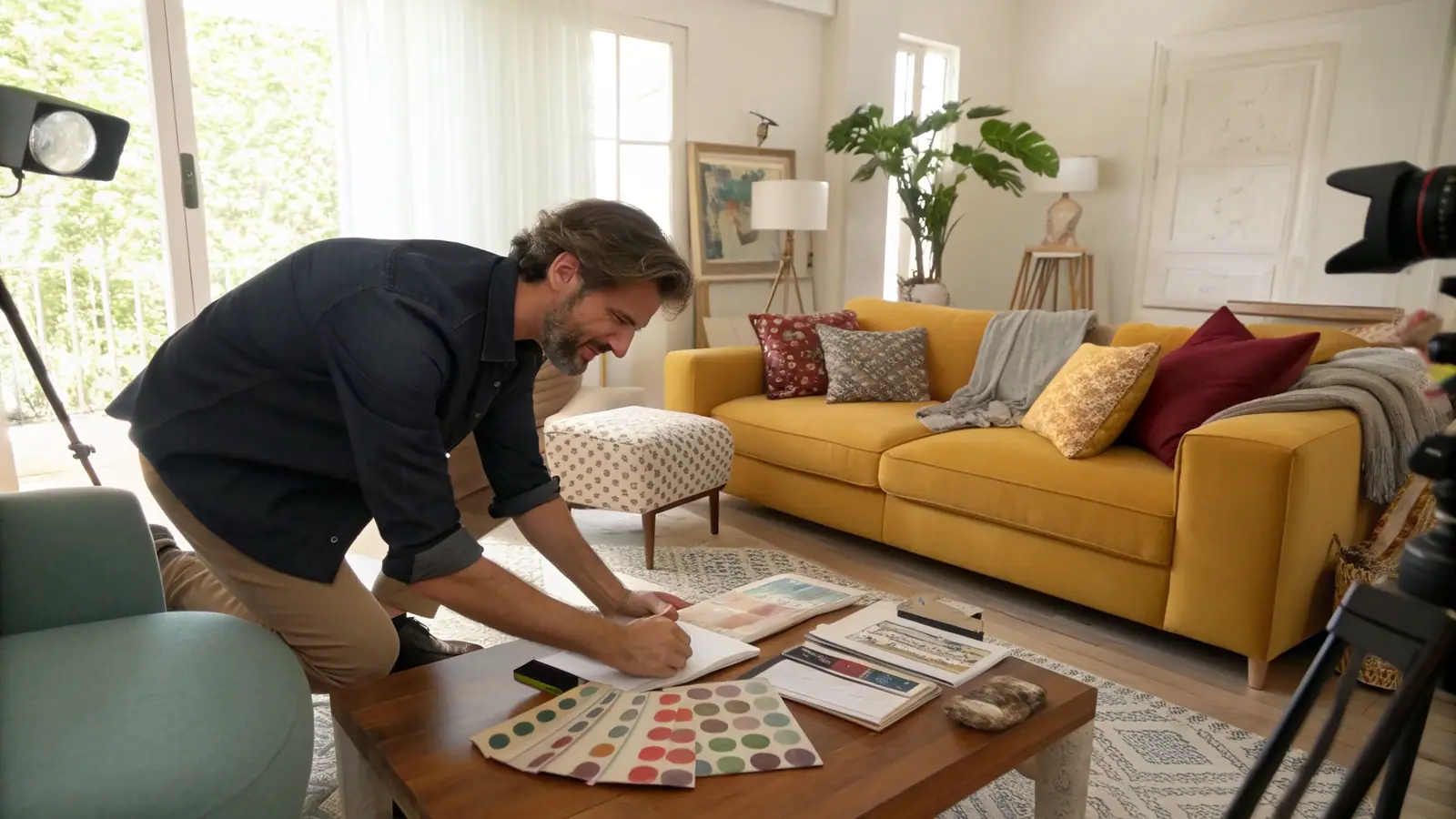 Interior Design pro at work on a home project
